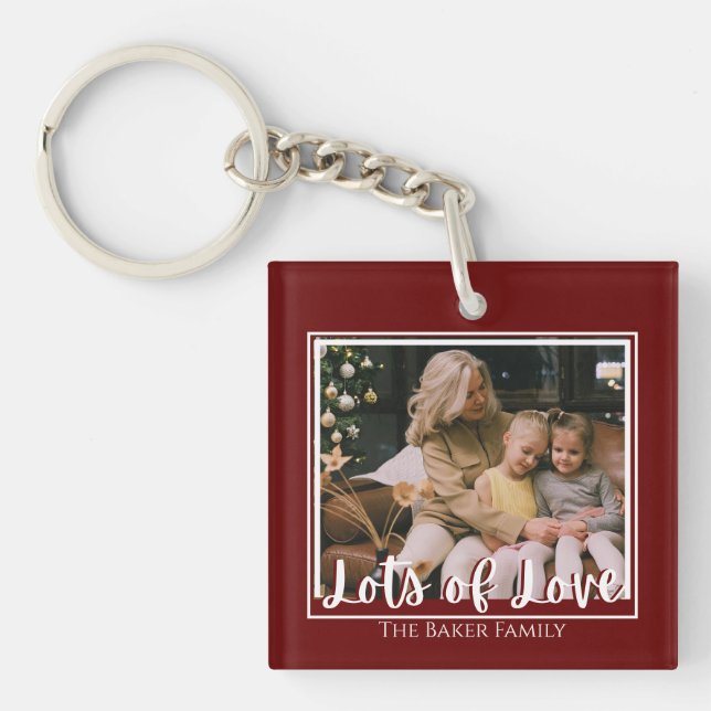 Photo Keychain Keepsake Gift for Family (Front)