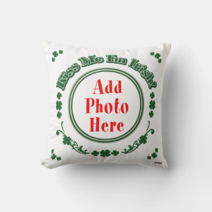 PHOTO Kiss Me I'm Irish - Green Circle Cushion