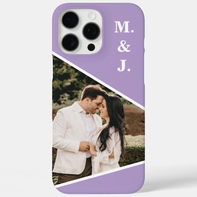 Photo Lavender Monogram Case-Mate iPhone Case (Back)