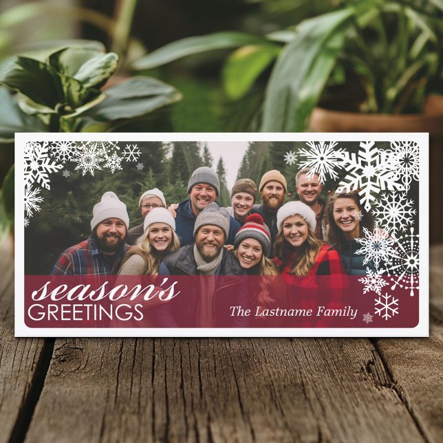 Photo - Let It Snow - Season's Greetings Holiday Card (Create A Personal Holiday Photo Card)