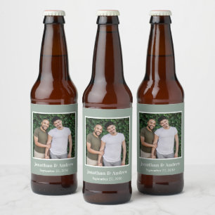 Photo LGBTQ Wedding Beer Bottle Label