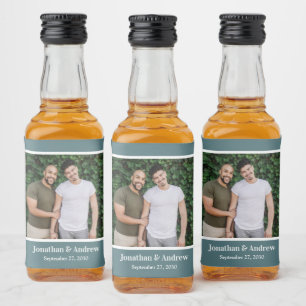 Photo LGBTQ Wedding Liquor Bottle Label