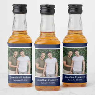 Photo LGBTQ Wedding Liquor Bottle Label