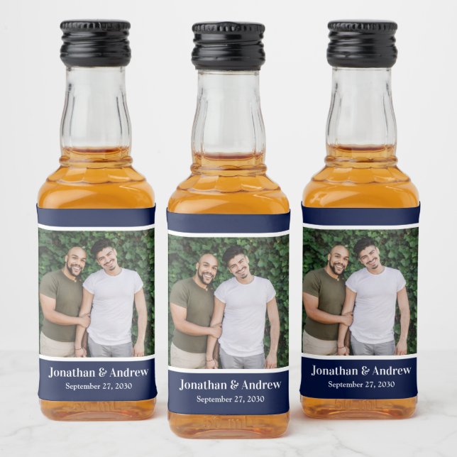 Photo LGBTQ Wedding Liquor Bottle Label (Bottles)