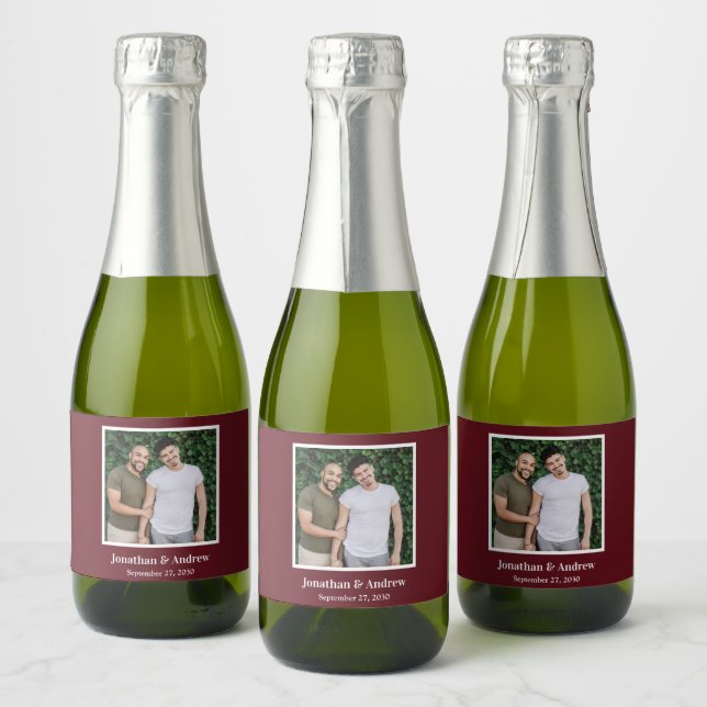 Photo LGBTQ Wedding Sparkling Wine Label (Bottles)