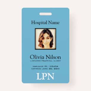Photo Licensed Practical Nurse ID Badge