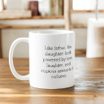 Photo Like Father Like Daughter or Son Coffee Mug<br><div class="desc">Celebrate the special bond between father and child with our heartwarming "Like Father Like Daughter or Son" Coffee Mug. This personalised mug captures the essence of the unique connection shared between a dad and his child, making it the perfect gift for Father's Day, birthdays, or any occasion. Crafted with care,...</div>
