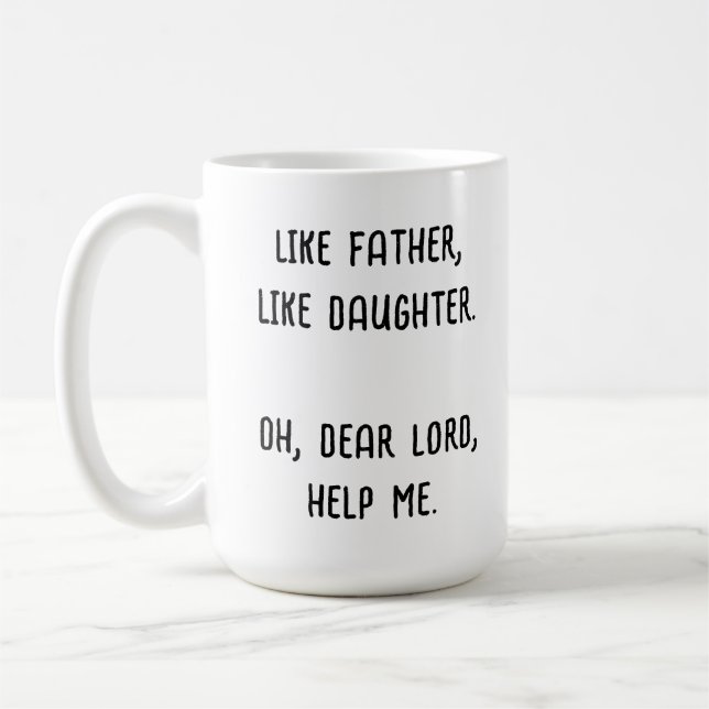 Photo Like Father Like Daughter Son Personalised Coffee Mug (Left)