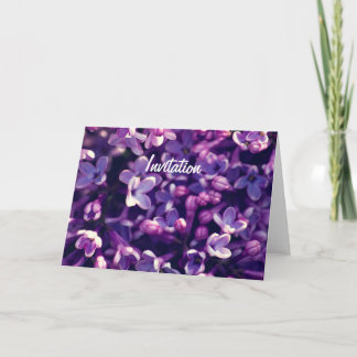 Photo Lilac Flower Birthday Gift Invitation