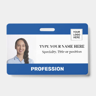 Photo Logo Barcode Name   Personalised Employee ID Badge