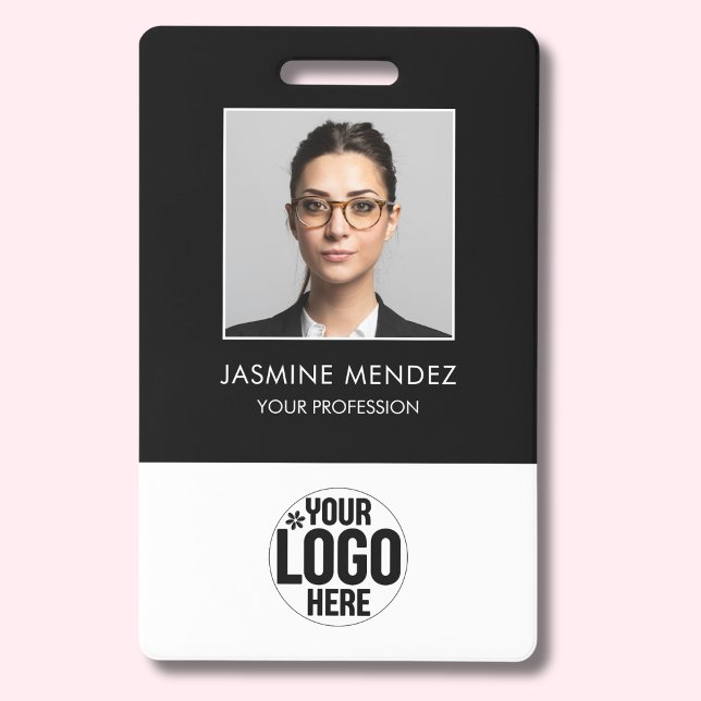 Photo Logo Employee QR Code Barcode ID Badge (Creator Uploaded)