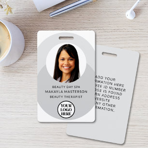 Photo Logo Gray ID ID Badge