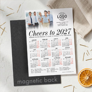 Photo Logo Holidays Calendar 2027 Magnetic Card