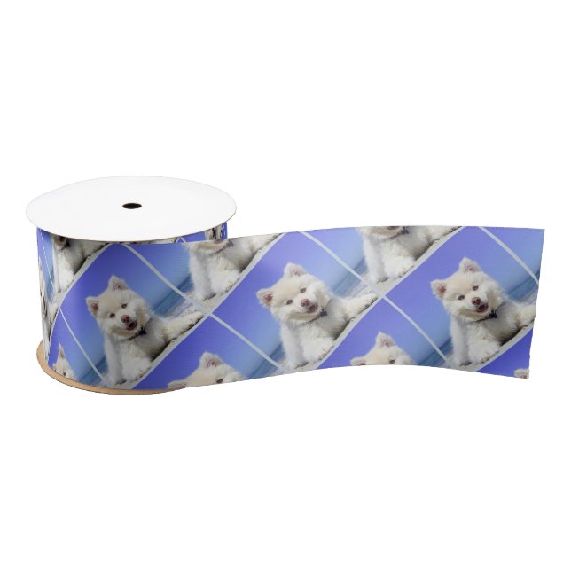 Photo Logo Pattern Squares Satin Ribbon (Spool)