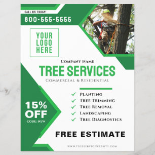 Photo Logo Professional Tree Services Flyer