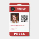 Photo logo QR CODE press pass ID