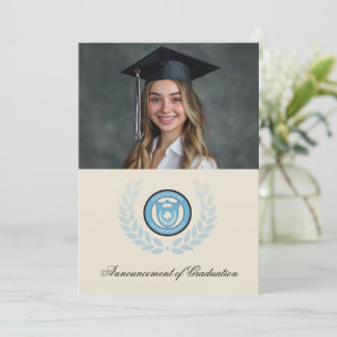 Photo Logo School College Graduation Announcements