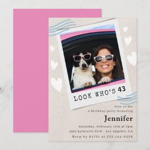 Photo  Look who's turning 43rd birthday Invitation