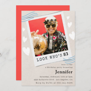 Photo Look who's turning 83rd birthday Invitation