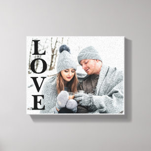 Photo LOVE Typography Keepsake Home Decor Canvas