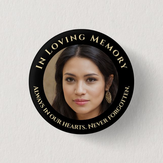 Photo Loving Memory  3 Cm Round Badge (Front)