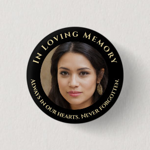 Photo Loving Memory  3 Cm Round Badge