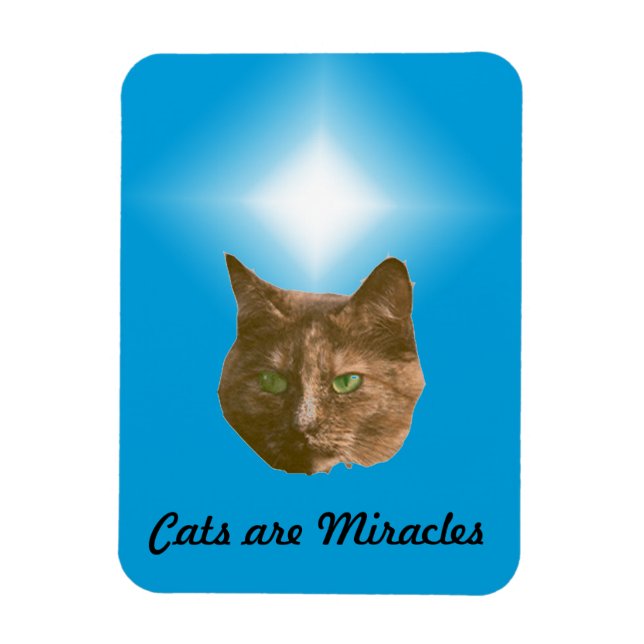 Photo Magnet - Cats are Miracles (Vertical)
