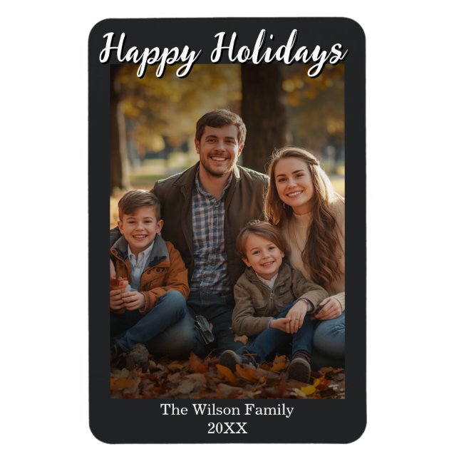 Photo Magnet with Custom Photo and Text (Vertical)