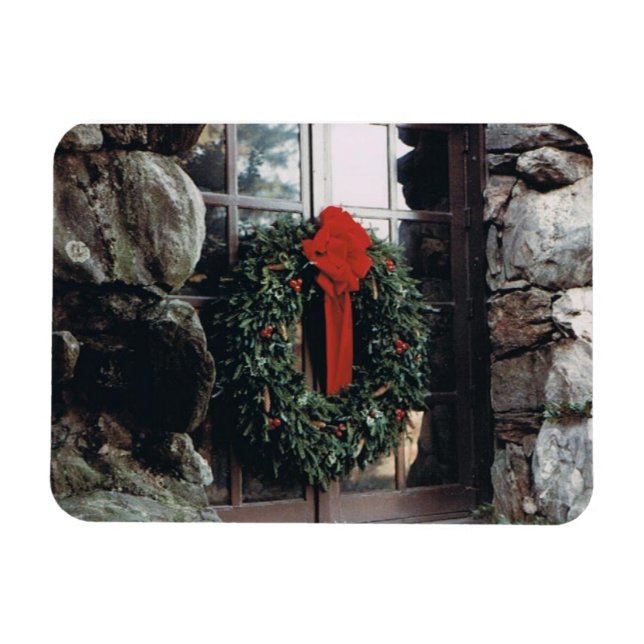 Photo Magnet with Wreath (Horizontal)