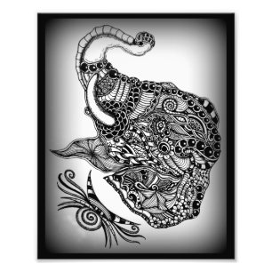 photo magnification ZenZia Elefant Print