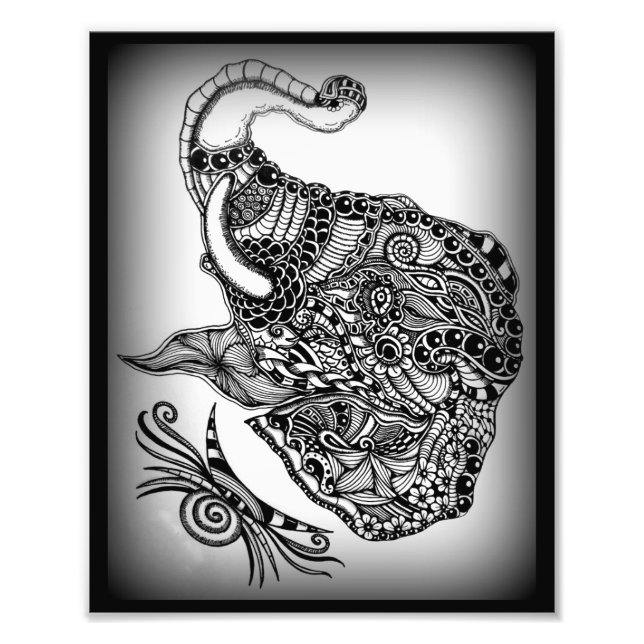 photo magnification ZenZia Elefant Print (Front)