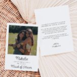 Photo Maid Of Honour Proposal Flat Card<br><div class="desc">Pop the question to your maid of honour with our charming photo proposal card! Personalise with your favourite photo and heartfelt message to create a memorable and unique keepsake for your bridal party. All text is fully editable. For more advanced customisation of this design, simply select the "Customise It" button...</div>