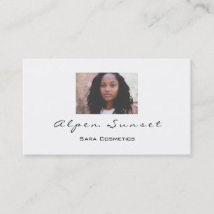 Photo Makeup Artist Black White Simply Business Card