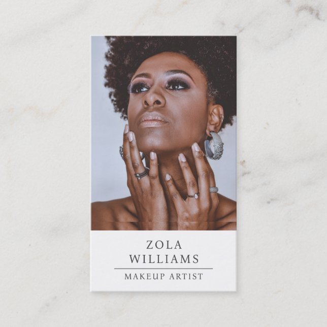 Photo Makeup Artist Business Card (Front)