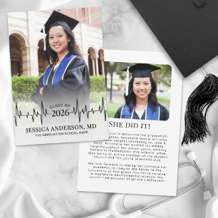 Photo Medical School Graduation Announcement