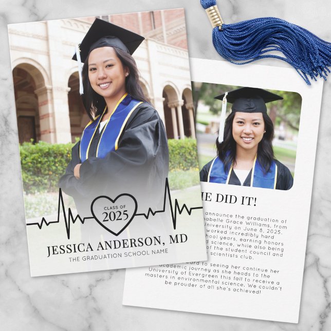 Photo Medical School Graduation Announcement (Photo Medical School Graduation Announcement)