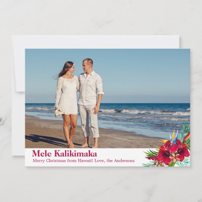 Photo Mele Kalikimaka Christmas Cards (Front)