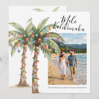 Photo Mele Kalikimaka Personalised Christmas Holiday Card