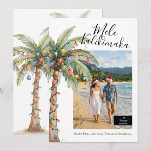 Photo Mele Kalikimaka Personalised Christmas Holiday Card