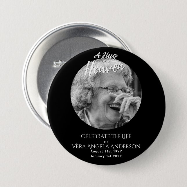 Photo Memorial Celebration of Life Funeral Gifts 7.5 Cm Round Badge (Front & Back)
