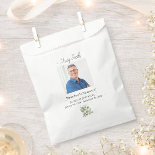Photo Memorial Daisy Seed Funeral Favour Bags