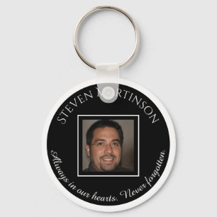 Photo Memorial Forever in our Heart Key Ring