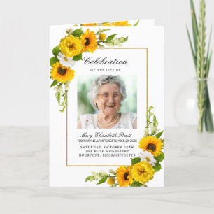 Photo Memorial Funeral Celebration of Life Program Programme