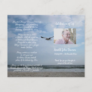 Photo Memorial Funeral Order of Service Program