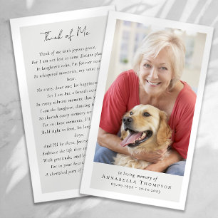 Photo Memorial Funeral Prayer Card