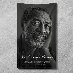Photo Memorial Funeral Tribute Banner