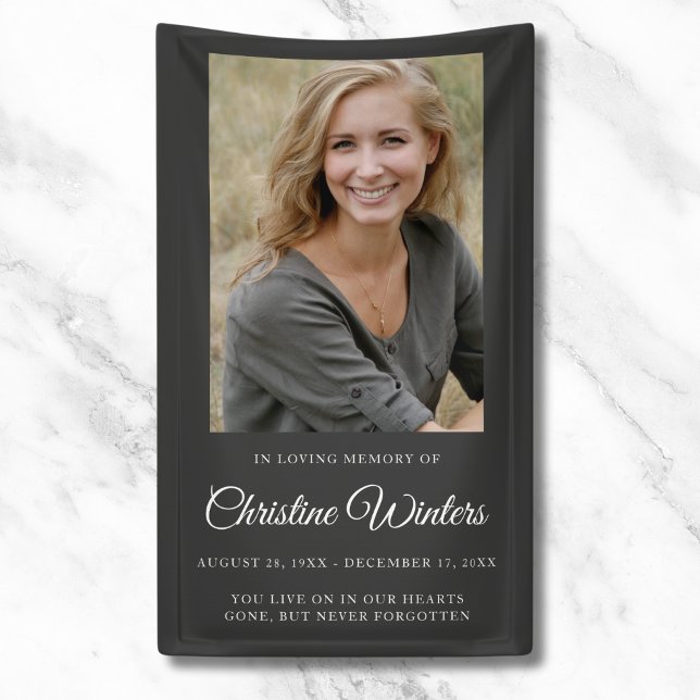 Photo Memorial Funeral Tribute Banner (Photo Memorial Banner)
