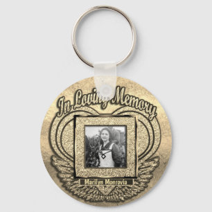 Photo Memorial in Loving Memory Key Ring