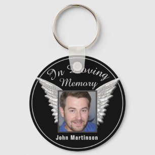 Photo Memorial in Loving Memory Key Ring