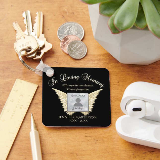 Photo Memorial in Loving Memory Keychain (Desk)